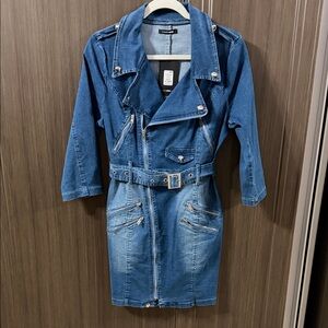 Fashion Nova Light Blue Denim Dress